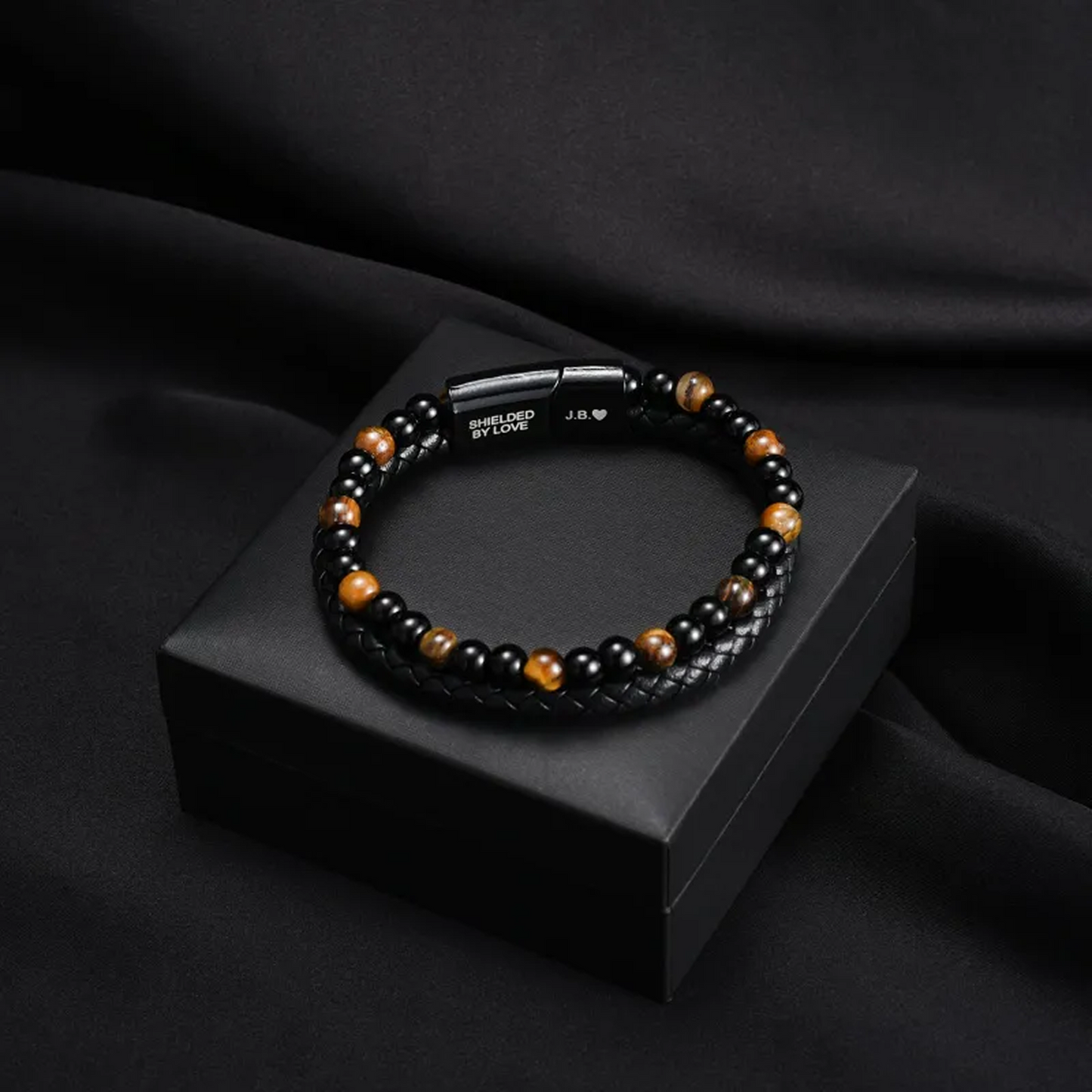 Pulsera “Escudo del Hijo” – Ojo de Tigre